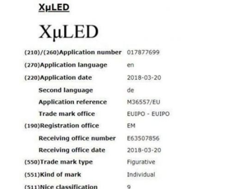死磕三星 LGD一口气申请三个MicroLED屏幕商标